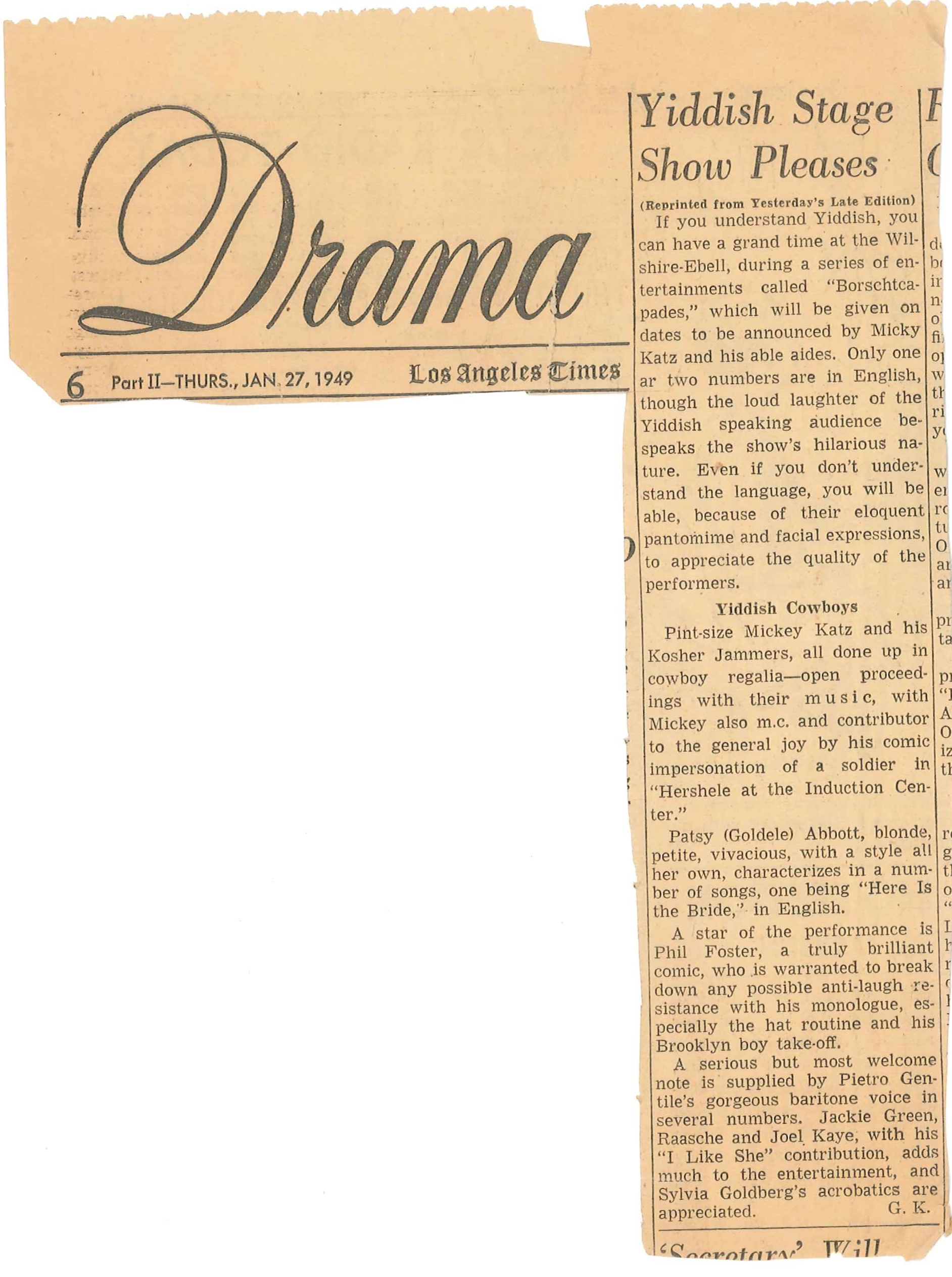 0007NC_Los Angeles Times Borscht Capades review_1_27_49_Clippings