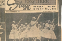 0008NC_Clipping from front page of the stage section of Cincinnati Enquirerer, 11_25_45 Clippings